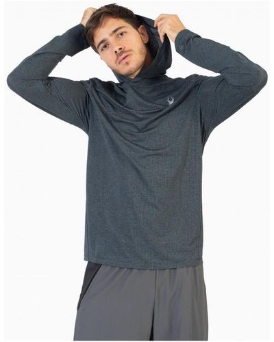 Spyder Sweat-shirt Sweat à capuche et logo pour - Bleu