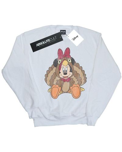 Disney Sweat-shirt Minnie Mouse Thanksgiving Turkey Costume - Bleu