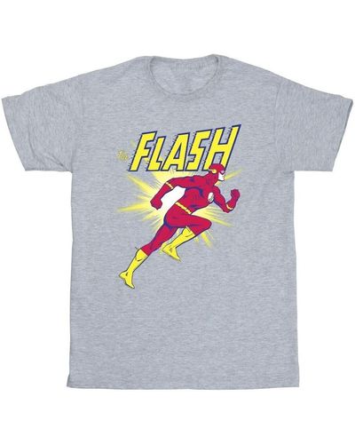 Dc Comics T-shirt The Flash Running - Gris