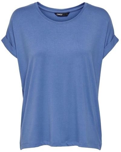 ONLY Sweat-shirt Noos Top Moster S/S - Blue Yonder - Bleu