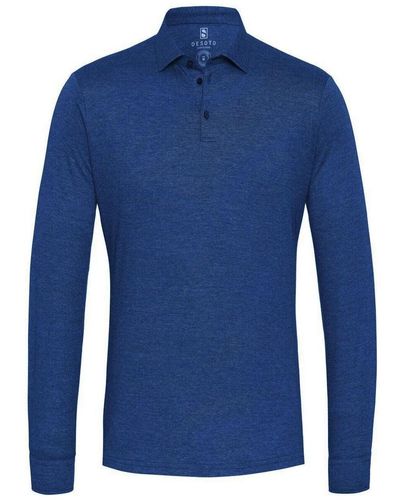 DESOTO T-shirt Polo Sans Repassage Bleu Foncé