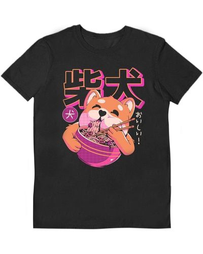 Ilustrata T-shirt Shiba Noodles - Noir
