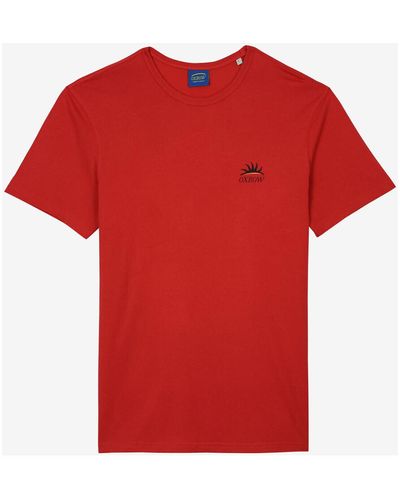 Oxbow T-shirt Tee shirt manches courtes graphique TAUARI - Rouge