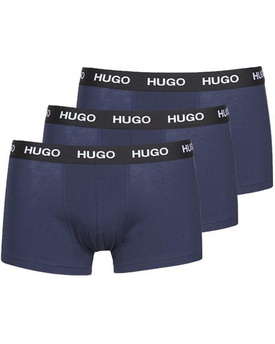 HUGO Boxers TRUNK TRIPLET PACK - Bleu