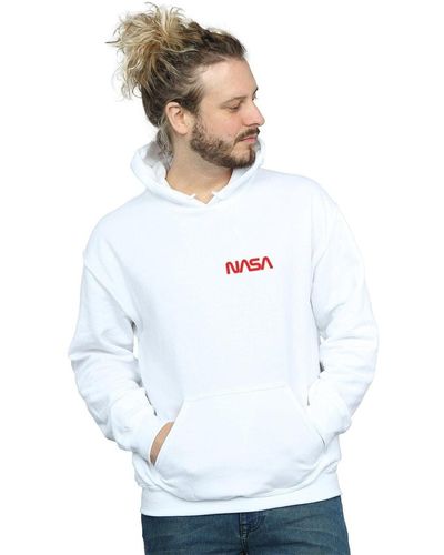 NASA Sweat-shirt Modern Logo Chest - Blanc