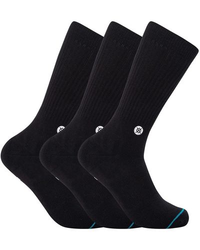 Stance Socquettes Lot de 3 paires de chaussettes iconiques décontractées - Noir