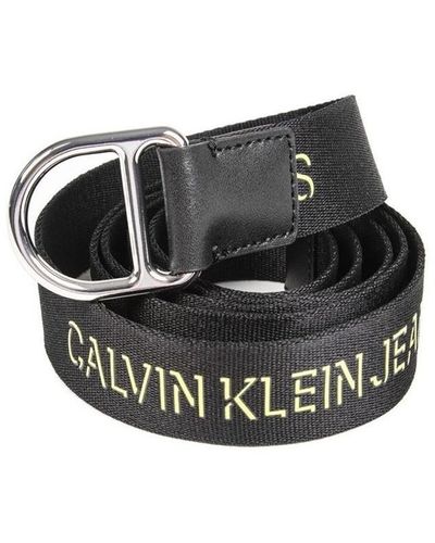 Calvin Klein Ceinture Slider D-Ring Courroie - Noir