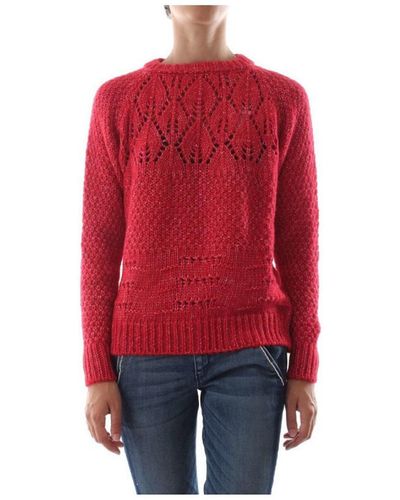 Guess Pull Pull en Maille Femme W84R0A GAENO Rouge (rft)