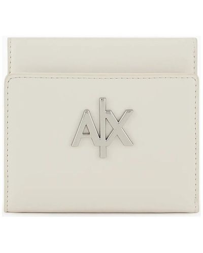 EAX Portefeuille Petit porte-cartes AX en tissu enduit - Neutre