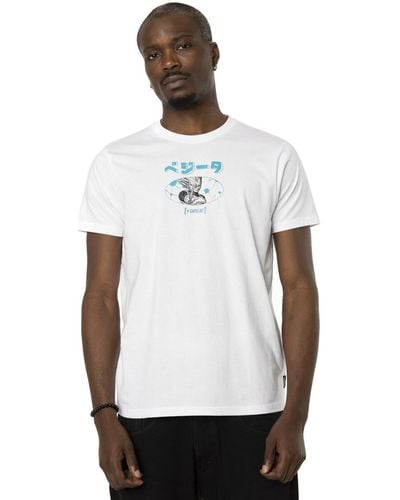 Capslab T-shirt T-shirt en coton regular fit avec print Dragon Ball Super - Blanc