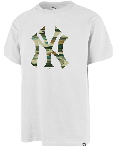 '47 T-shirt 47 TEE MLB NEW YORK YANKEES ECHO WHITE WASH - Blanc