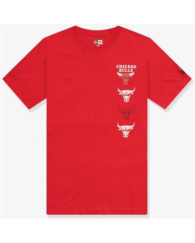 KTZ T-shirt T-Shirt NBA Chicago Bulls New - Rouge