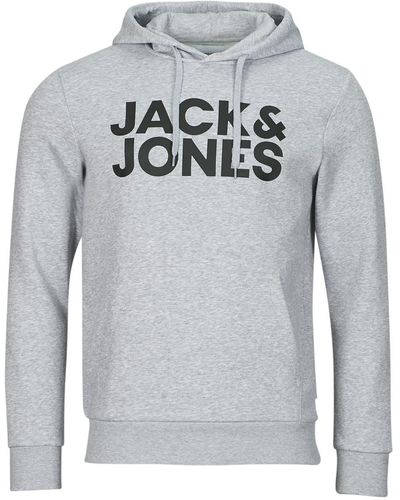 Jack & Jones Sweat-shirt JJECORP LOGO SWEAT HOOD - Gris