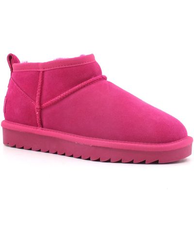 Colors Of California Chaussures Stivaletto Pelo Donna Fuxia HC.YW078 - Rose