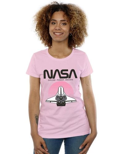 NASA T-shirt Space Shuttle Sunset - Rose