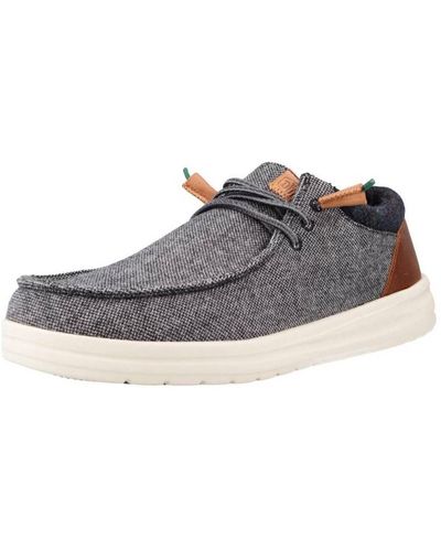 Hey Dude Mocassins WALLY GRIP WOOL - Bleu