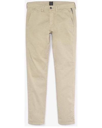 Le Temps Des Cerises Pantalon Pantalon chino slim jas beige - Blanc