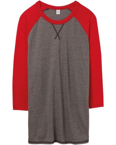 Alternative Apparel T-shirt Dugout 50/50 - Rouge