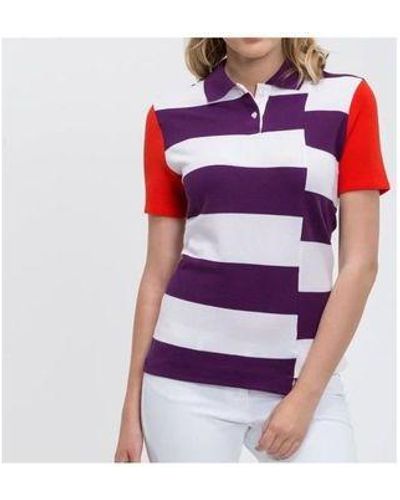 Lacoste T-shirt Polo Rayures - Violet