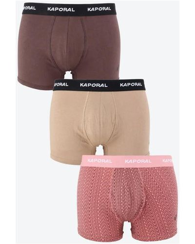 Kaporal Slips - Lot de 3 boxers - multicolore - Rose