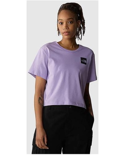 The North Face T-shirt - W S/S CROPPED FINE TEE - Violet