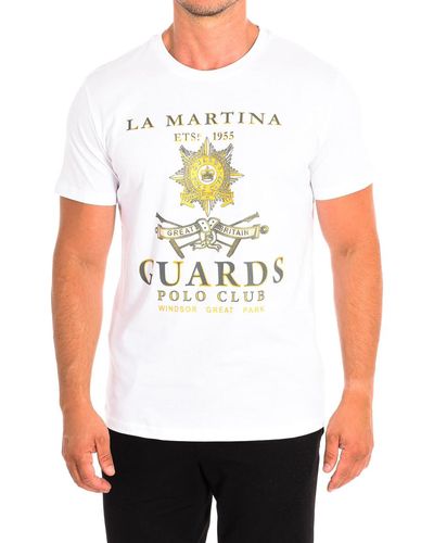 La Martina T-shirt TMRG30-JS206-00001 - Blanc