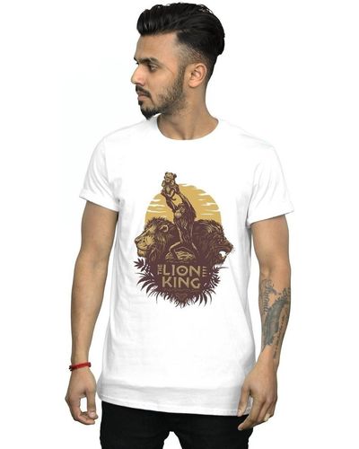 Disney T-shirt The Lion King Movie Sunrise Collage - Blanc