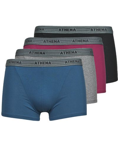 Athena Boxers BASIC COTON X4 - Multicolore