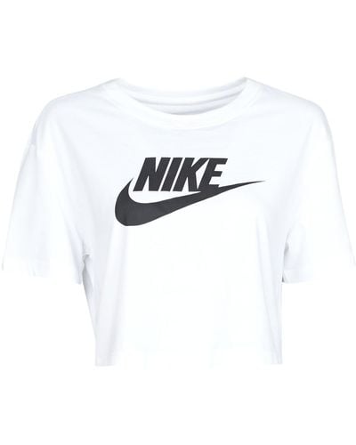 Nike T-shirt W NSW TEE ESSNTL CRP ICN FTR - Blanc