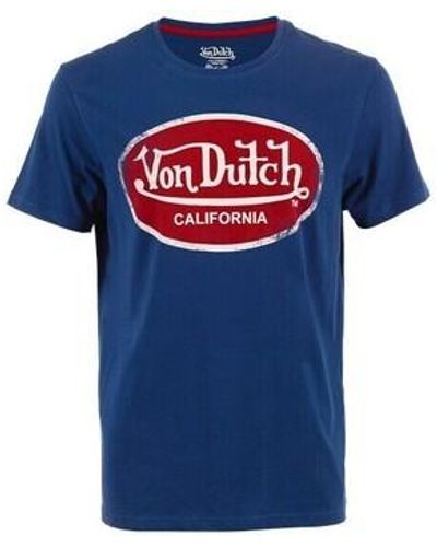 Von Dutch T-shirt TEE SHIRT - BLEU/ROUGE/BLANC - L