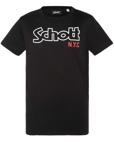 Schott Nyc T-shirt TSCREWVINT - Noir