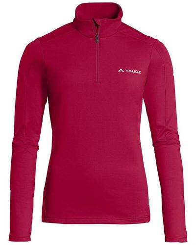 Vaude Sweat-shirt Womens Livigno Halfzip II - Rouge