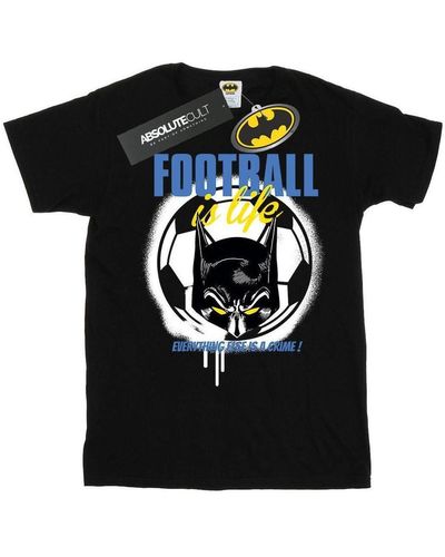 Dc Comics T-shirt Batman Football is Life - Noir