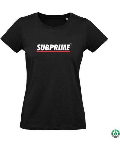 Subprime T-shirt Wmn Tee Stripe Black - Noir