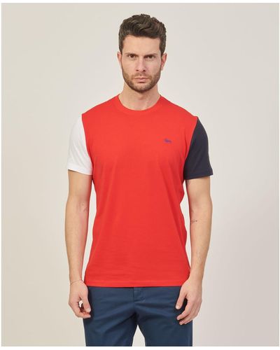 Harmont & Blaine T-shirt Harmont Blaine - T-shirt ras du cou color block - Rouge