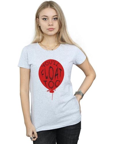 It T-shirt Pennywise You'll Float Too - Blanc