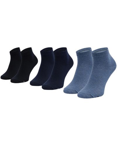 Skechers Chaussettes de sports 3PPK Basic Quarter Socks - Bleu