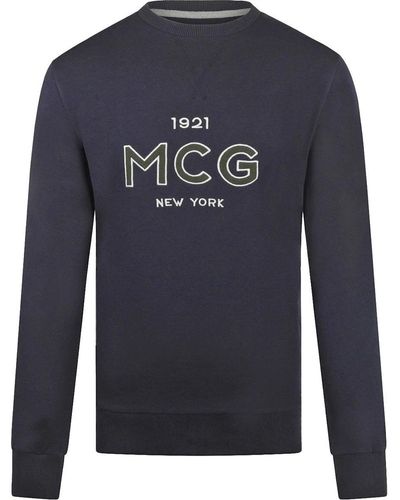 Mcgregor Sweat-shirt Sweater Logo Marine - Bleu