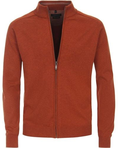 CASA MODA Sweat-shirt Cardigan Zippé Orange - Rouge