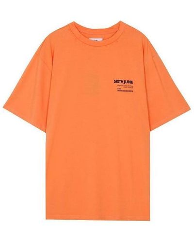 Sixth June T-shirt T-shirt barcode - Orange