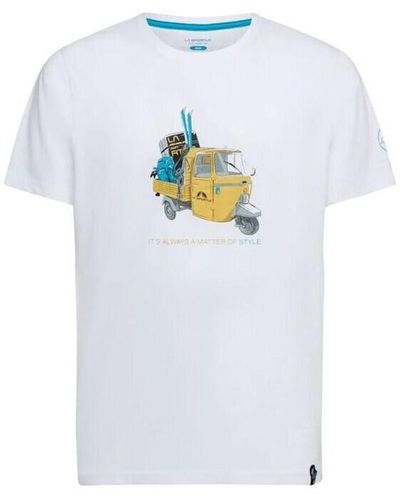 La Sportiva T-shirt T-shirt Ape White/Bamboo - Bleu