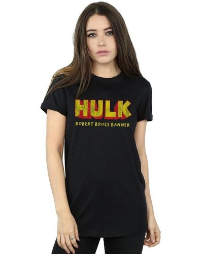 Marvel T-shirt Hulk AKA Robert Bruce Banner - Noir