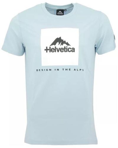 Helvetica T-shirt MILLER - Bleu
