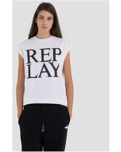 Replay T-shirt W3624H.23188P-001 - Blanc