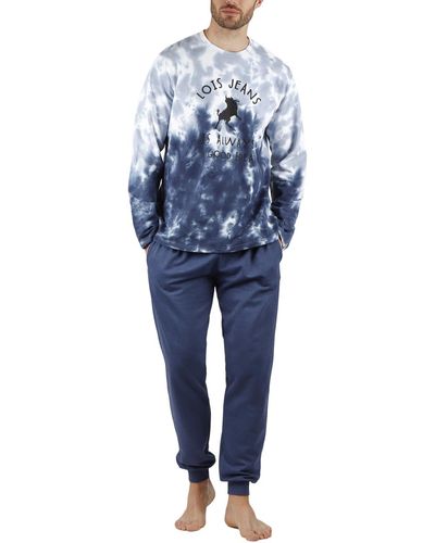 Admas Pyjamas / Chemises de nuit Pyjama tenue d'intérieur pantalon et haut Always Lois - Bleu