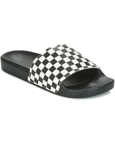 Vans Sandales Checkerboard Slide-on - Noir