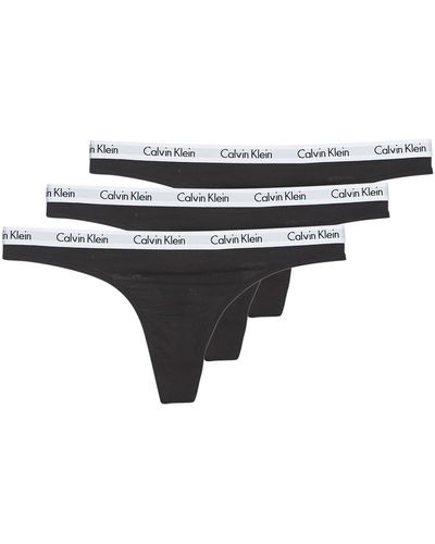 Calvin Klein Tanga, lot de 3 - Noir