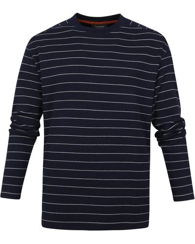 Scotch & Soda Sweat-shirt Pull-over Motif Gaufré Bleu Foncé