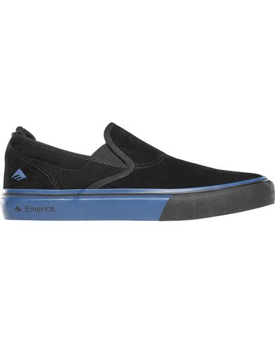 Emerica Chaussures de Skate WINO G6 SLIP-ON BLACK BLUE BLACK - Noir