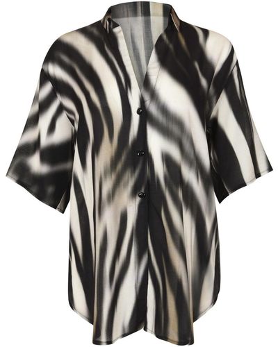 Lisca Paréos Tunique chemise estivale manches courtes Kefalonia - Noir